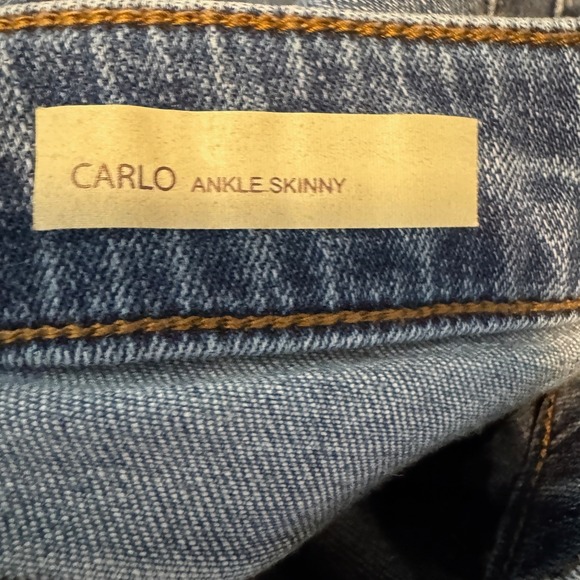 KUT from the Kloth Carlo Ankle Skinny Jeans Women's 8 Medium Wash Frayed Stretch - Picture 4 of 12